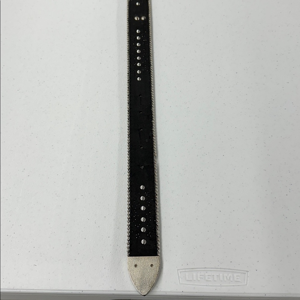 Silver Rhinestone Buckle Belt - Picture 6 of 9